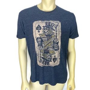 Lucky Brand Men’s T-Shirt Blue Playing Card